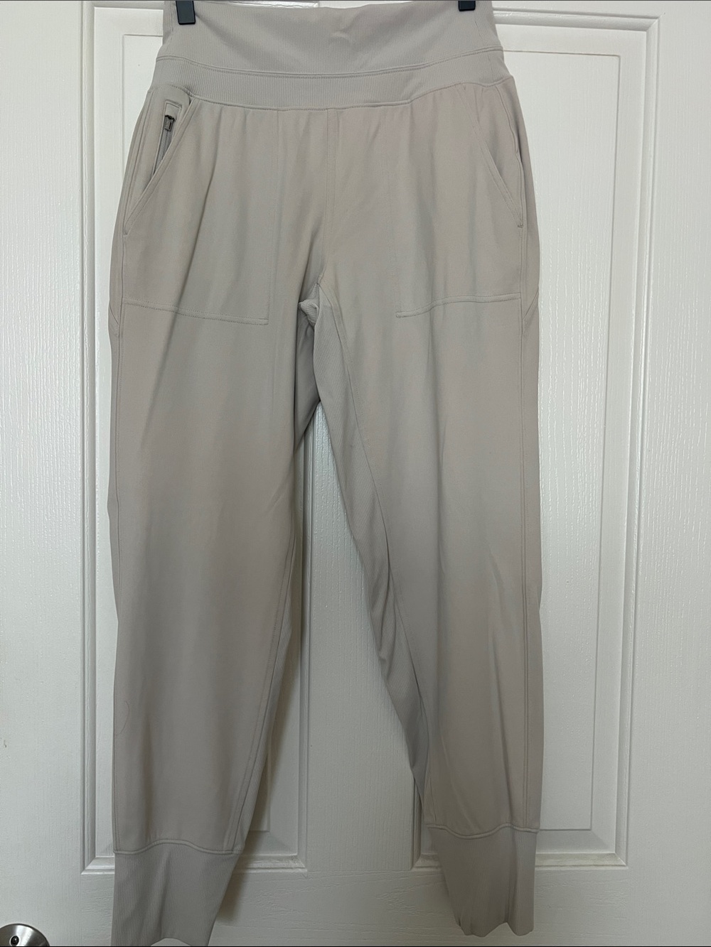 Athleta Light Gray High-Rise Joggers